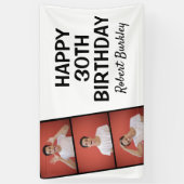 Moderne fotostrip | Verjaardagsbanner Spandoek (Verticaal)