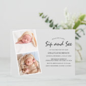 Moderne fotostrook collage | Kom langs en drink ee Kaart (Staand voorkant)