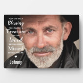 Moderne fotosympathie Citaat Memorial Keepomwille Fotoplaat (voorkant)