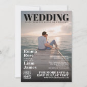 Moderne fototijdschrift Hoesje Unieke bruiloft Kaart (Voorkant)