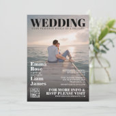 Moderne fototijdschrift Hoesje Unieke bruiloft Kaart (Staand voorkant)