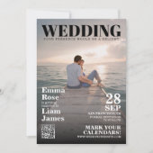 Moderne Fototijdschrift Omslag Unieke Save the Dat Date (Voorkant)