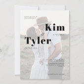 Moderne fototografie troupografische bruiloft kaart (Voorkant)