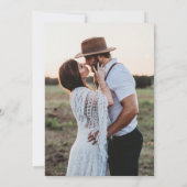 Moderne fototografie troupografische bruiloft kaart (Achterkant)