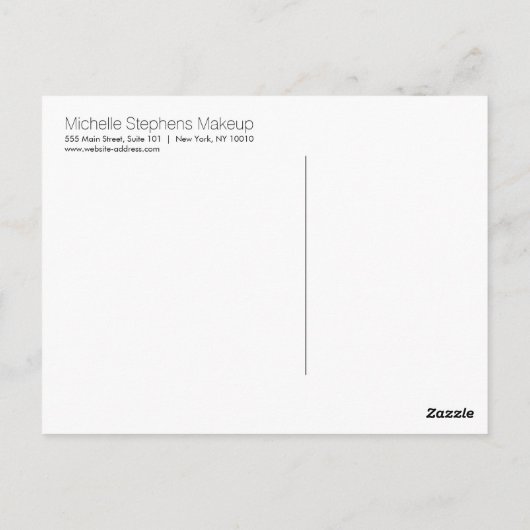 Moderne Fototrio voor Makeup-artiesten, pieklijste Briefkaart (Achterkant)