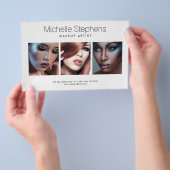 Moderne Fototrio voor Makeup-artiesten, pieklijste Flyer (Hand)