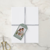 Moderne Fototrouw Cadeaulabel (Met Touw)