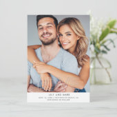 Moderne Fototrouwkaart Bewaar de Datum Save The Date (Staand voorkant)