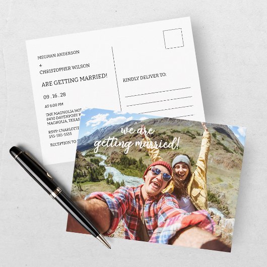 Moderne Fototrouwkaart Briefkaart
