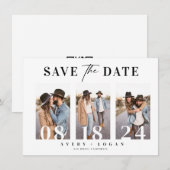 Moderne Fototrouwkaart  Save The Date (Voorkant / Achterkant)
