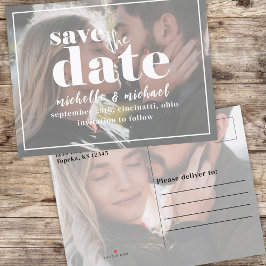 Moderne fototypografie Bold Simple Minimalist Aankondigingskaart