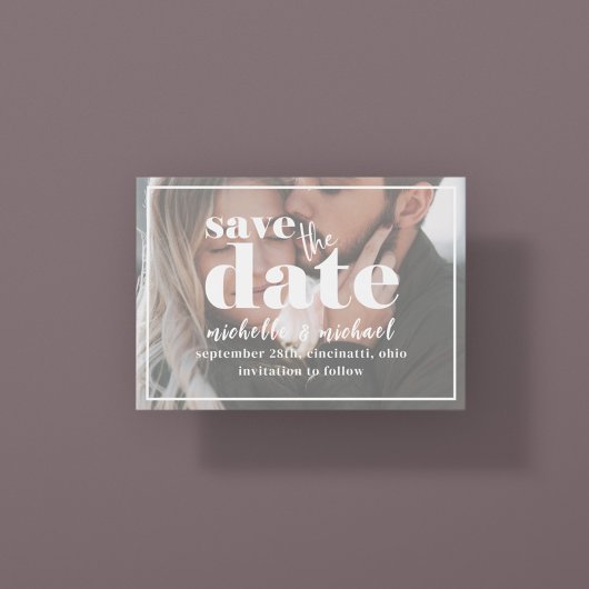 Moderne fototypografie Bold Simple Minimalist Aankondigingskaart