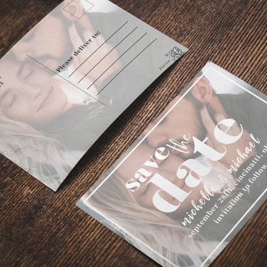 Moderne fototypografie Bold Simple Minimalist Briefkaart