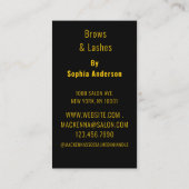 Moderne fototypografie Brows Lashes Tech Visitekaartje (Achterkant)