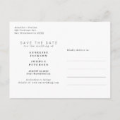 Moderne fototypografie bruiloft met behoud van dat aankondigingskaart (Achterkant)