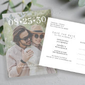 Moderne fototypografie bruiloft met behoud van dat aankondigingskaart