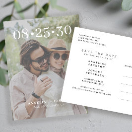 Moderne fototypografie bruiloft met behoud van dat aankondigingskaart