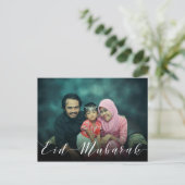 Moderne fototypografie Eid Mubarak - Briefkaart (Staand voorkant)