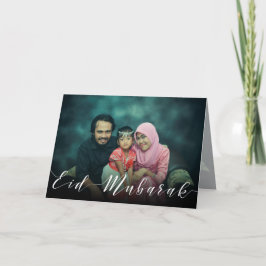 Moderne fototypografie Eid Mubarak Wenskaart Kaart