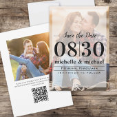 Moderne Fototypografie Huwelijk Custom Save The Date