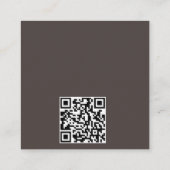 Moderne fototypografie nagelkunstenaar QR-code Vierkante Visitekaartje (Achterkant)