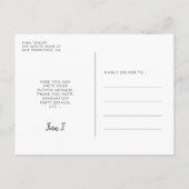 Moderne fotouitnodiging voor afstuderen lettertype briefkaart (Achterkant)