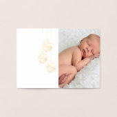 Moderne fotovakantie Kaart in goudfolie (Binnen)