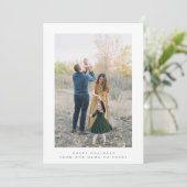 moderne fotovakantiekaart bedankkaart (Staand voorkant)