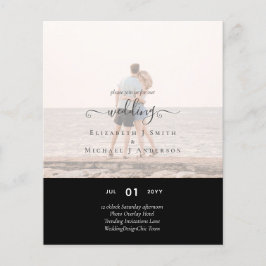 Moderne FOTOVERBINDINGSTEKST Huwelijksbudget Flyer