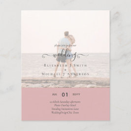 Moderne FOTOVERBINDINGSTEKST Huwelijksbudget Flyer