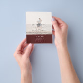 Moderne FOTOVERLOOPTEKST Trouwbudget Flyer (Hand)