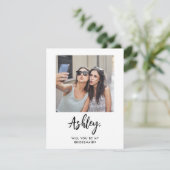 Moderne fotovideokaarten, Bridesmaid-voorstel (Staand voorkant)