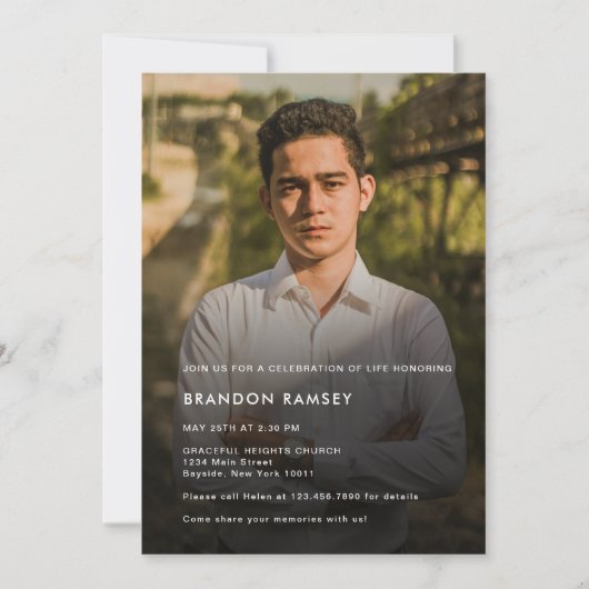 Moderne fotoviering leven kaart (Voorkant)