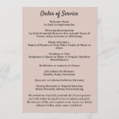 Moderne fotoviering van de orde van dienst van het programmakaart (Achterkant)