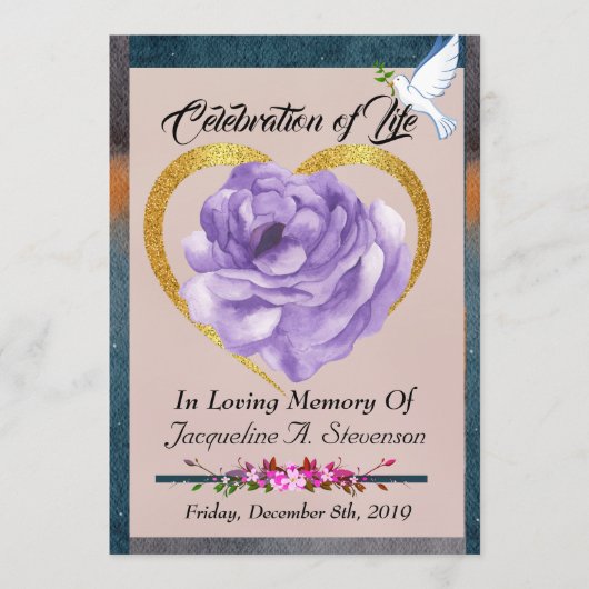 Moderne fotoviering van de orde van dienst van het programmakaart (Voorkant)