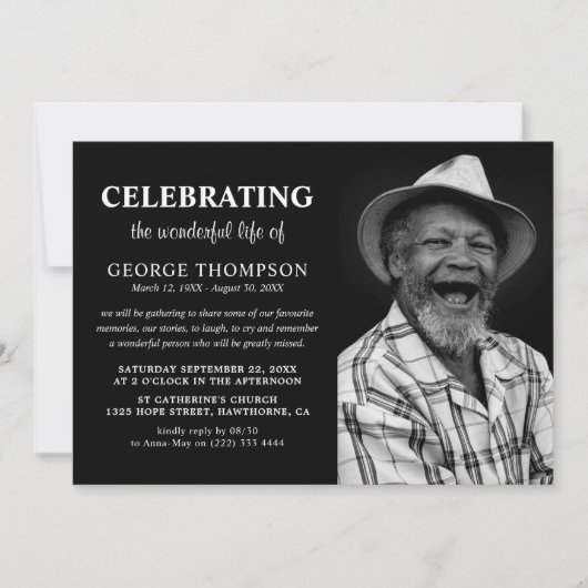 Moderne fotoviering van het begrafenis van het lev kaart (Voorkant)