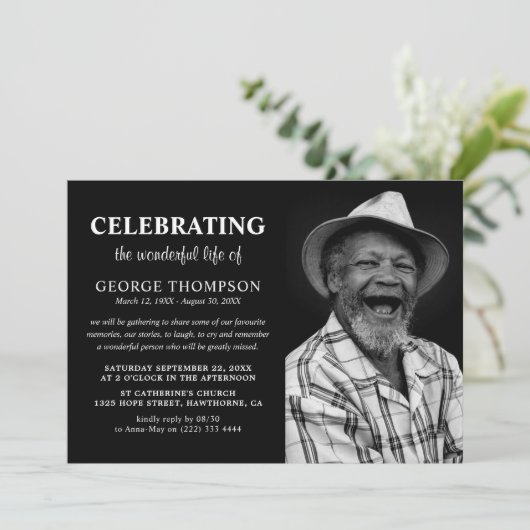 Moderne fotoviering van het begrafenis van het lev kaart (Staand voorkant)