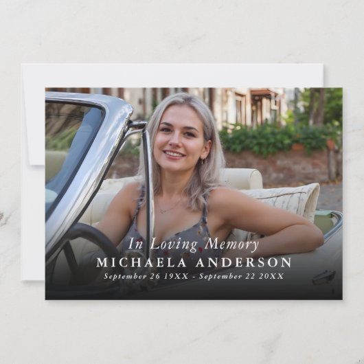 Moderne fotoviering van het begrafenis van het lev kaart (Voorkant)