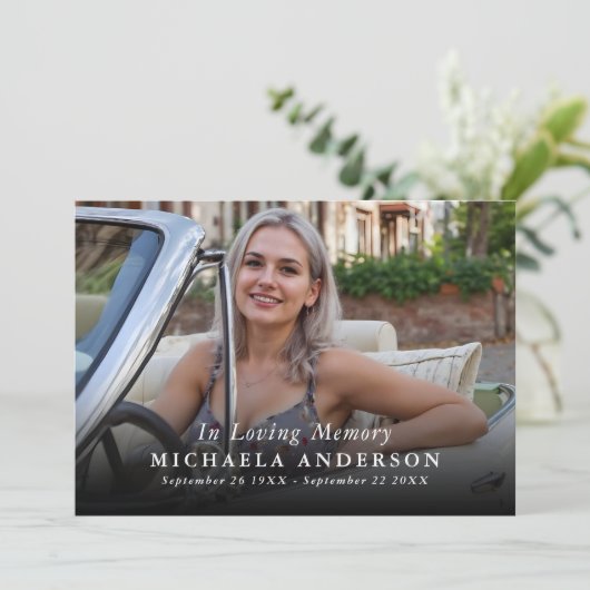 Moderne fotoviering van het begrafenis van het lev kaart (Staand voorkant)