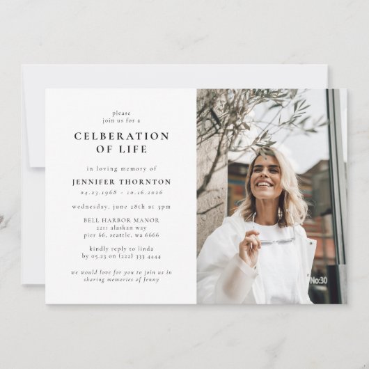 Moderne fotoviering van het begrafenis van het lev kaart (Voorkant)