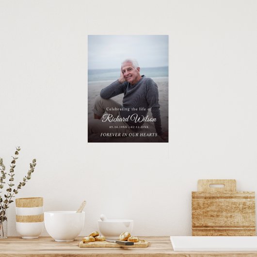 Moderne fotoviering van het begrafenis van het lev poster (Keuken)