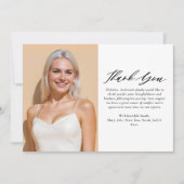 Moderne fotoviering van het leven / begrafenis / g bedankkaart (Voorkant)