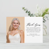 Moderne fotoviering van het leven / begrafenis / g bedankkaart (Staand voorkant)