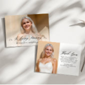 Moderne fotoviering van het leven / begrafenis / g bedankkaart