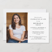 Moderne fotoviering van het leven / begrafenis / g kaart (Voorkant)