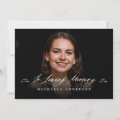 Moderne fotoviering van het leven / begrafenis / g kaart (Achterkant)