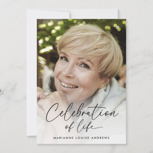 Moderne fotoviering van het levensmonument kaart (Voorkant)