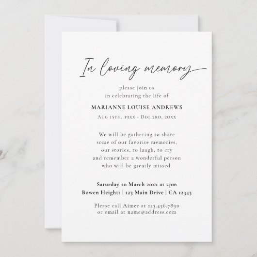 Moderne fotoviering van het levensmonument kaart (Achterkant)