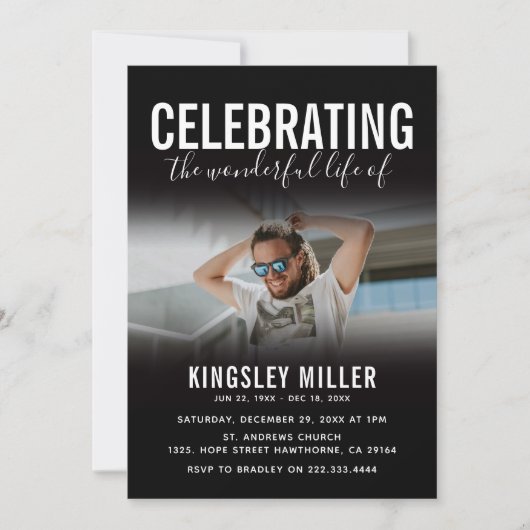 Moderne fotoviering van het levensmonument kaart (Voorkant)