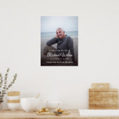 Moderne fotoviering van levensbegrafenisherdenking poster (Keuken)